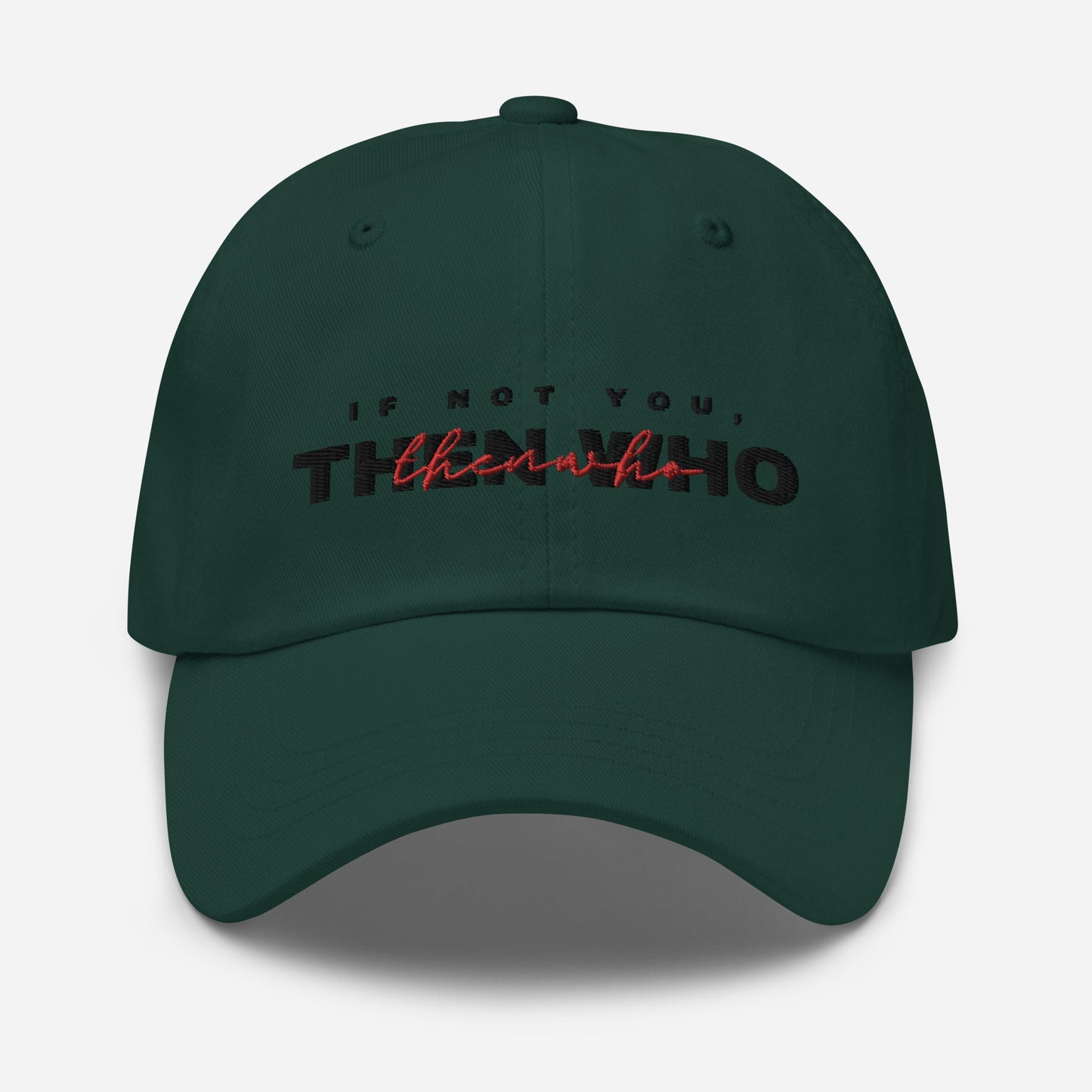 The Launch - Black Embroidered Dad Hat - The Then Who Brand Shop