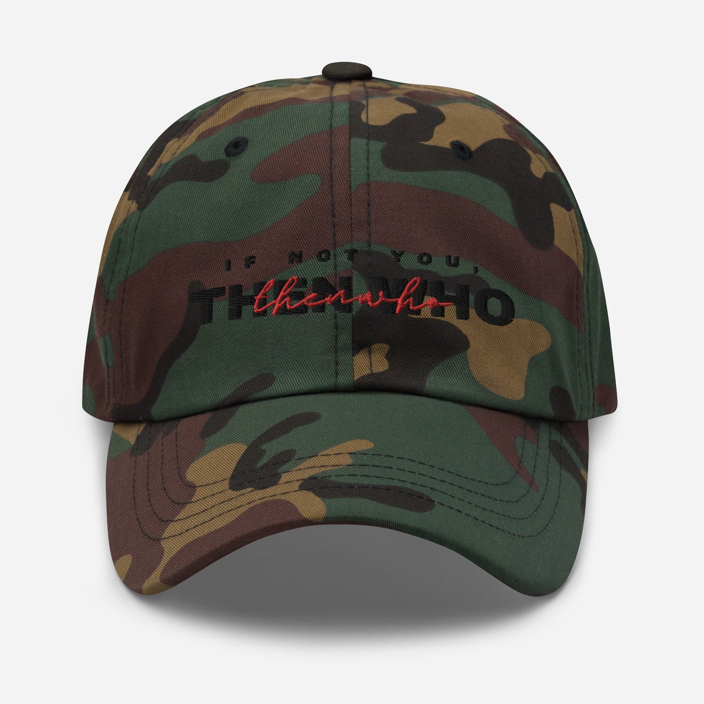 The Launch - Black Embroidered Dad Hat - The Then Who Brand Shop