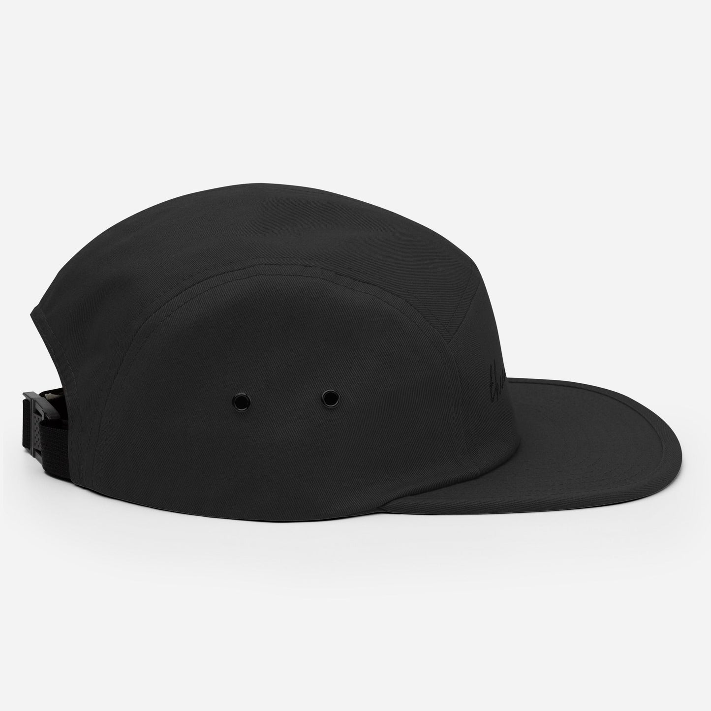 The Classic Logo - Black Embroidered - 5 Panel Cap - The Then Who Brand Shop