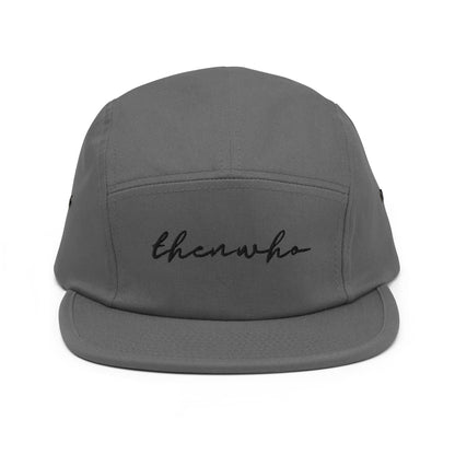 The Classic Logo - Black Embroidered - 5 Panel Cap - The Then Who Brand Shop