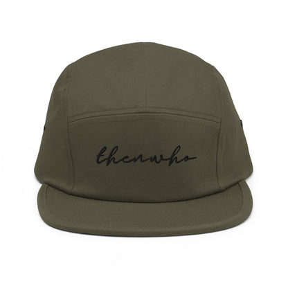 The Classic Logo - Black Embroidered - 5 Panel Cap - The Then Who Brand Shop