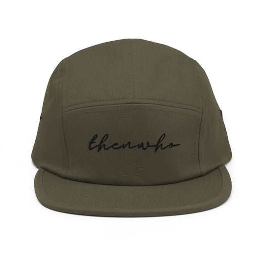 The Classic Logo - Black Embroidered - 5 Panel Cap - The Then Who Brand Shop