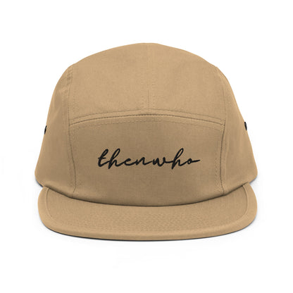 The Classic Logo - Black Embroidered - 5 Panel Cap - The Then Who Brand Shop