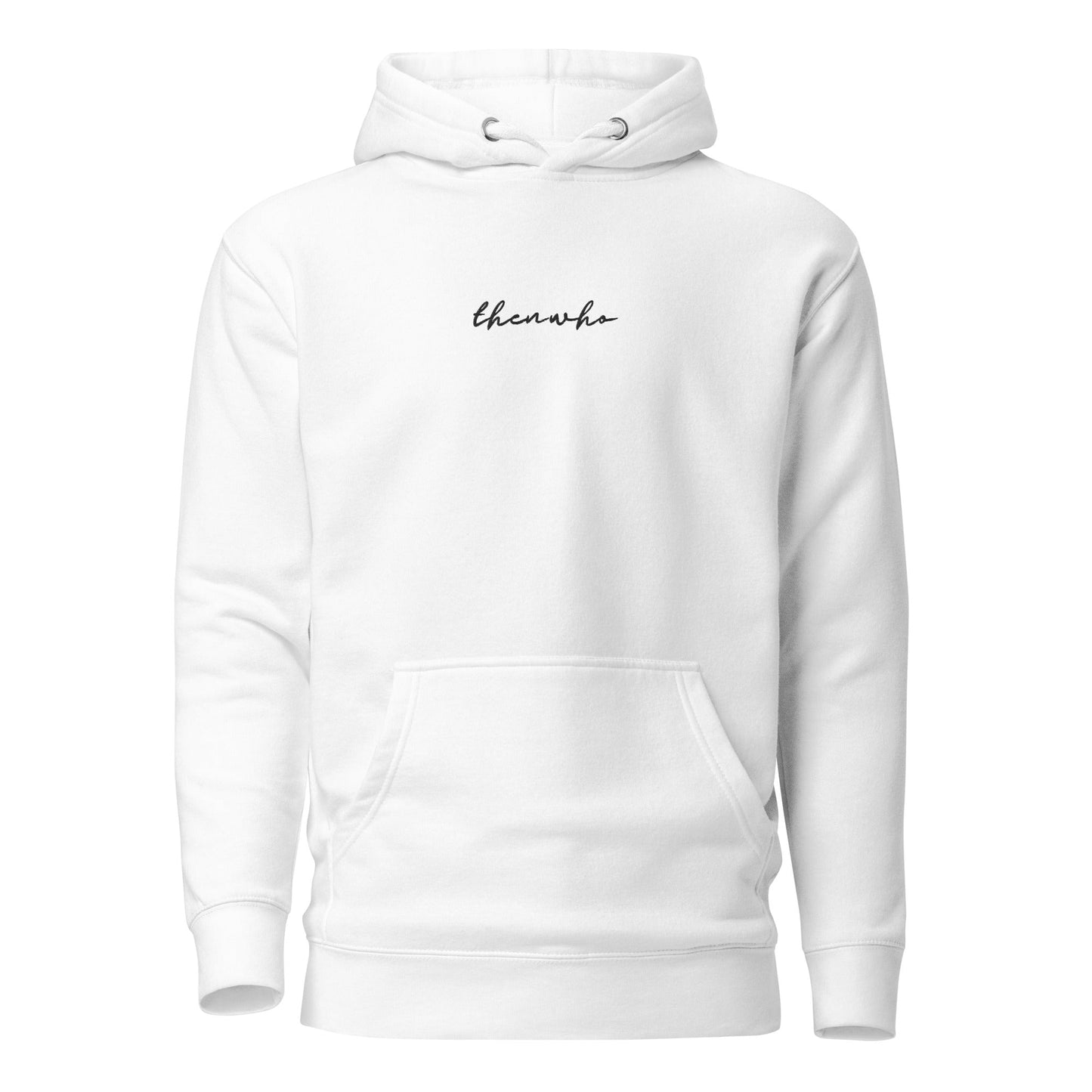 The Classic Logo - Black Embroidered Hoodie - The Then Who Brand Shop