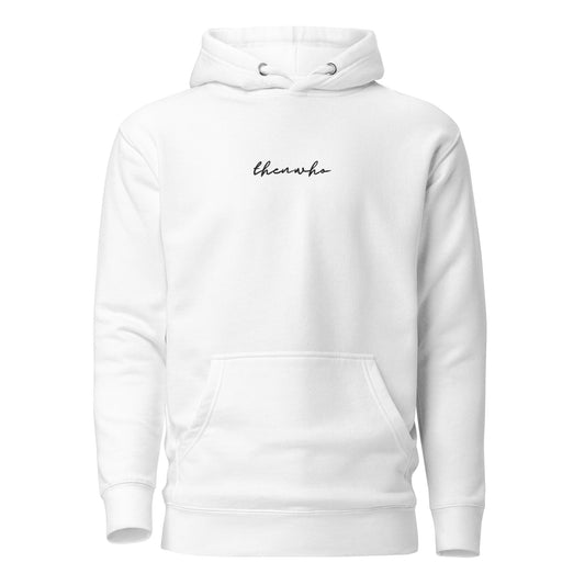 The Classic Logo - Black Embroidered Hoodie - The Then Who Brand Shop