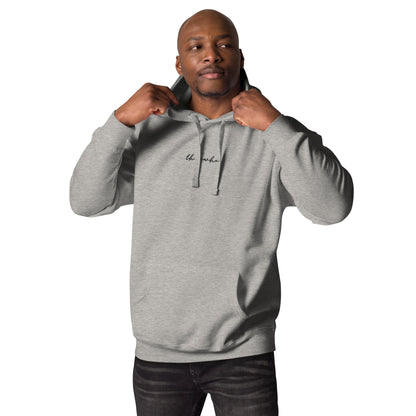 The Classic Logo - Black Embroidered Hoodie - The Then Who Brand Shop