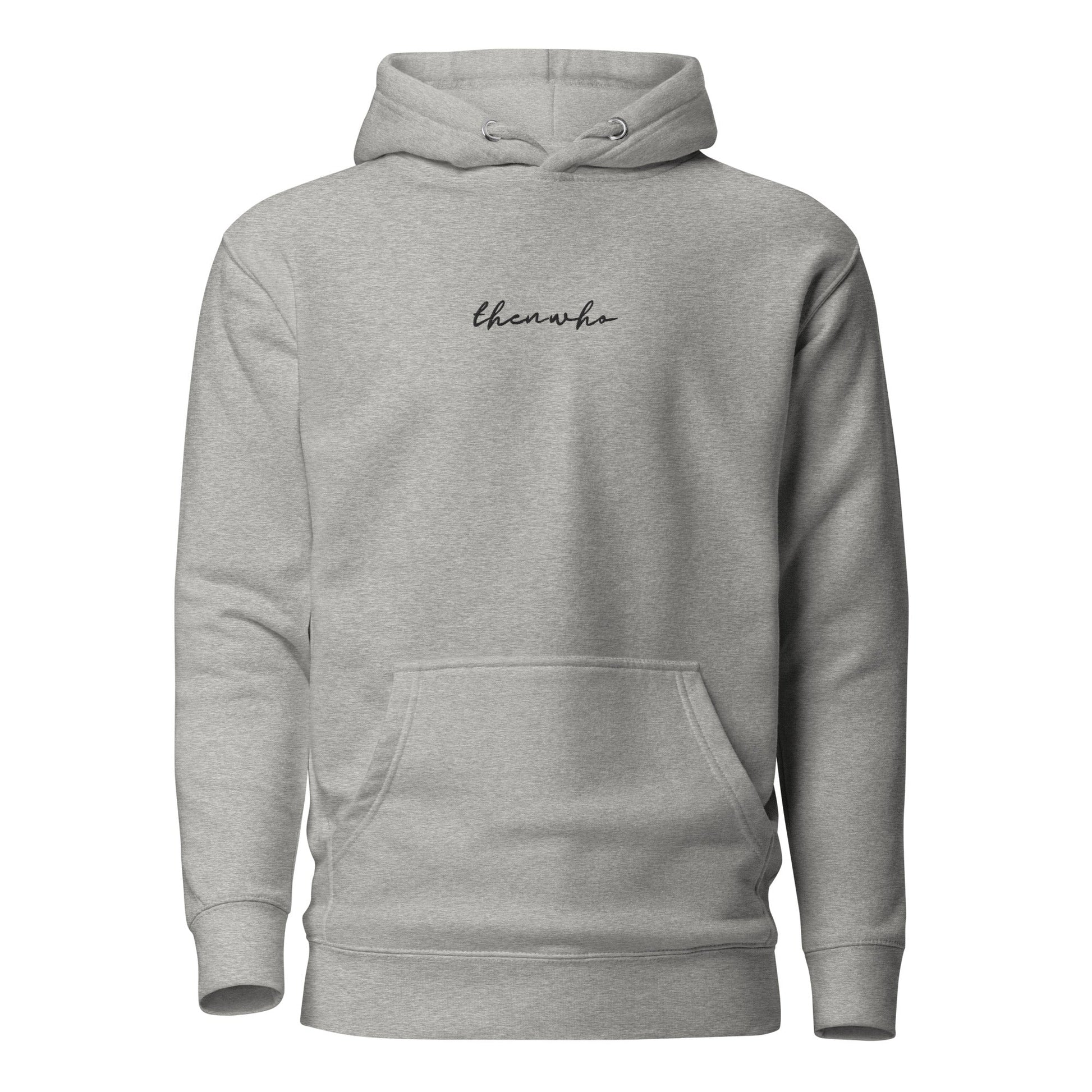 The Classic Logo - Black Embroidered Hoodie - The Then Who Brand Shop