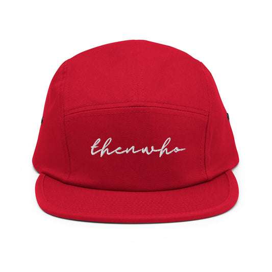 The Classic Logo - White Embroidered - 5 Panel Cap - The Then Who Brand Shop