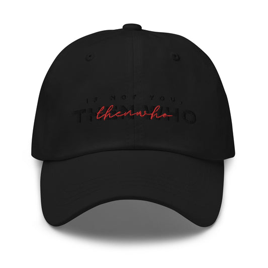 The Launch - Black Embroidered Dad Hat - The Then Who Brand Shop