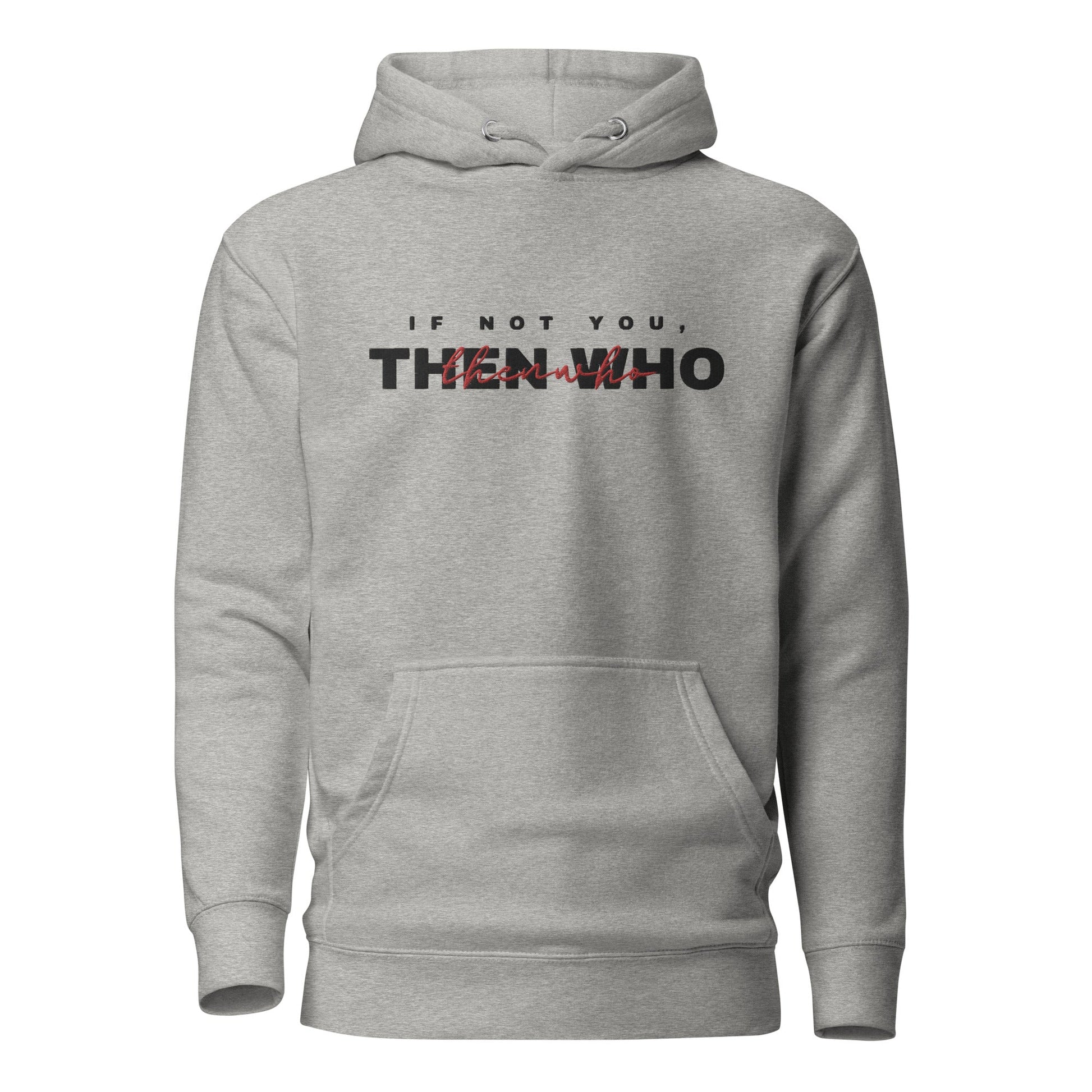 The Launch - Black Embroidered Hoodie - The Then Who Brand Shop