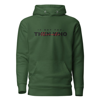The Launch - Black Embroidered Hoodie - The Then Who Brand Shop