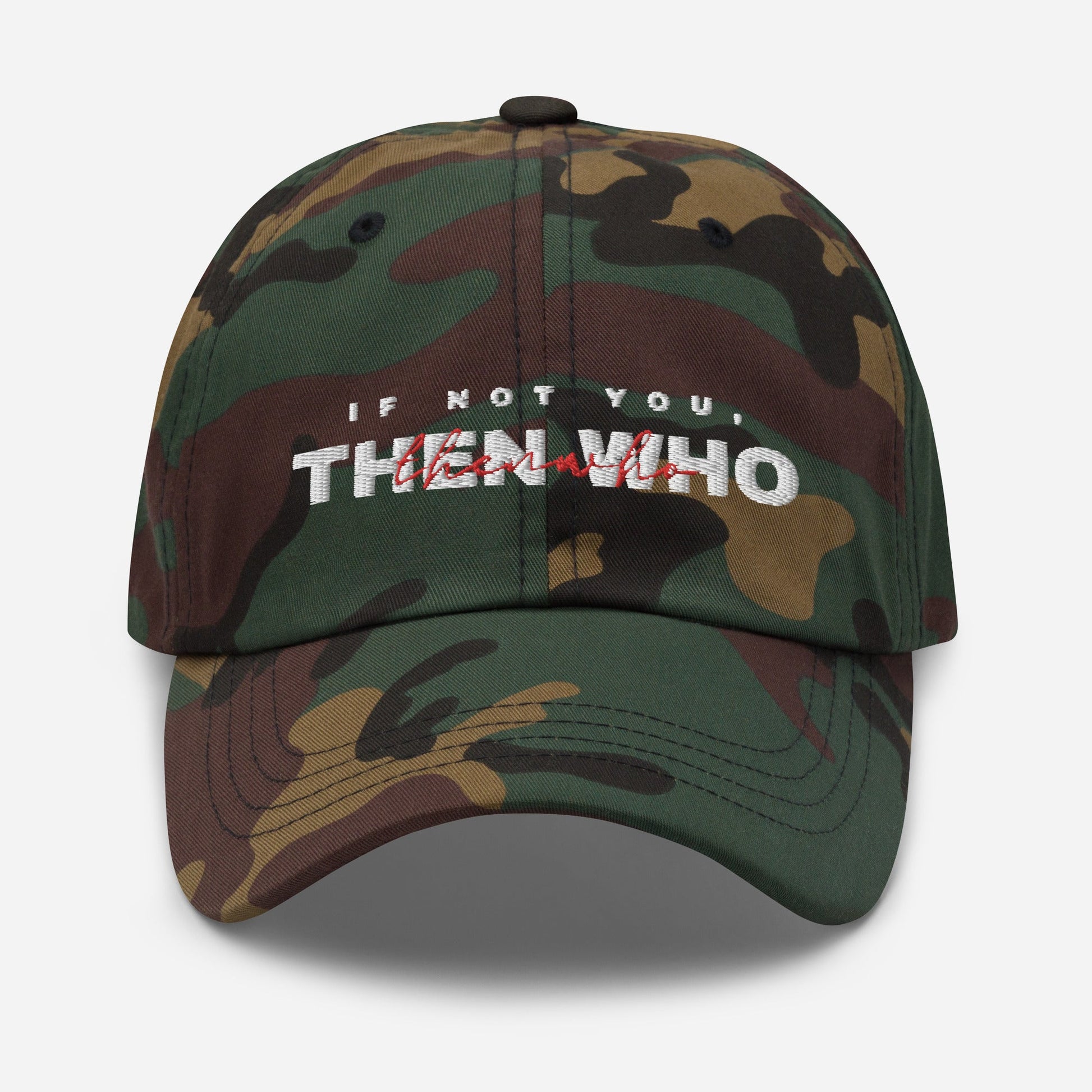 The Launch - White Embroidered Dad Hat - The Then Who Brand Shop