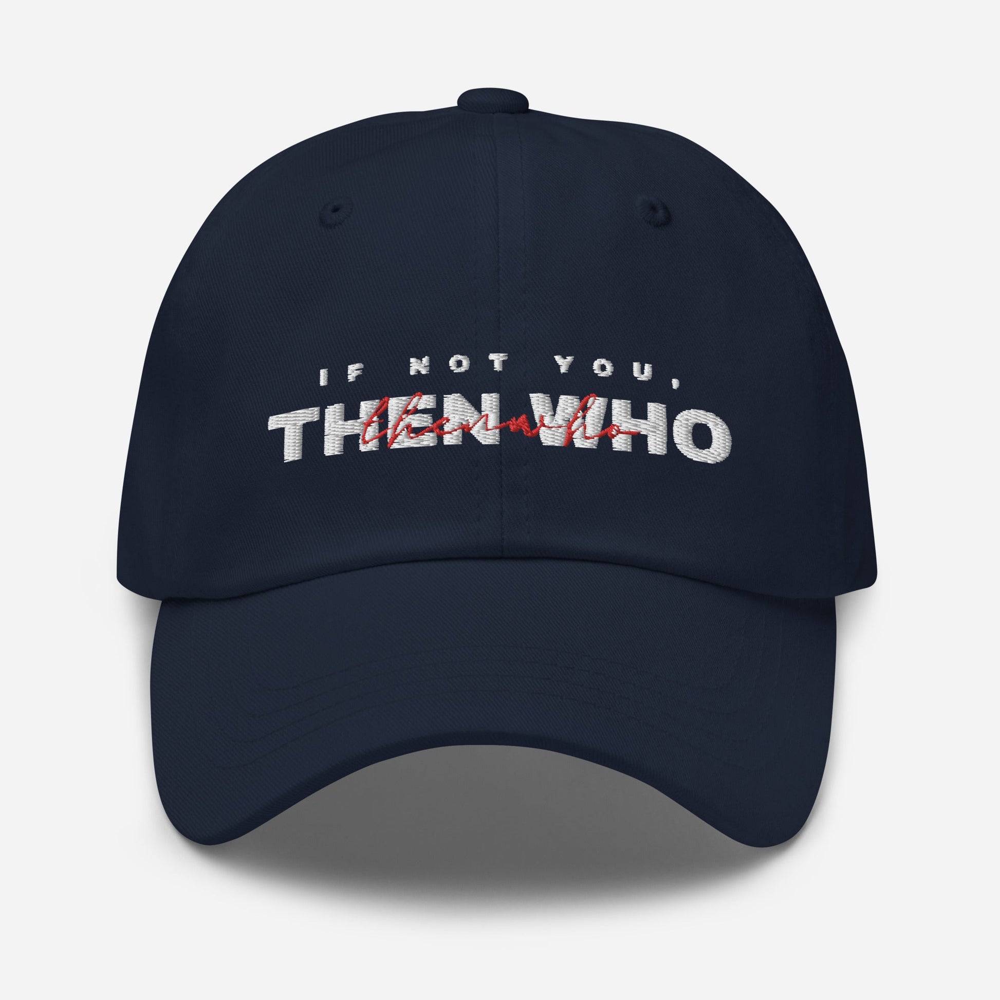 The Launch - White Embroidered Dad Hat - The Then Who Brand Shop