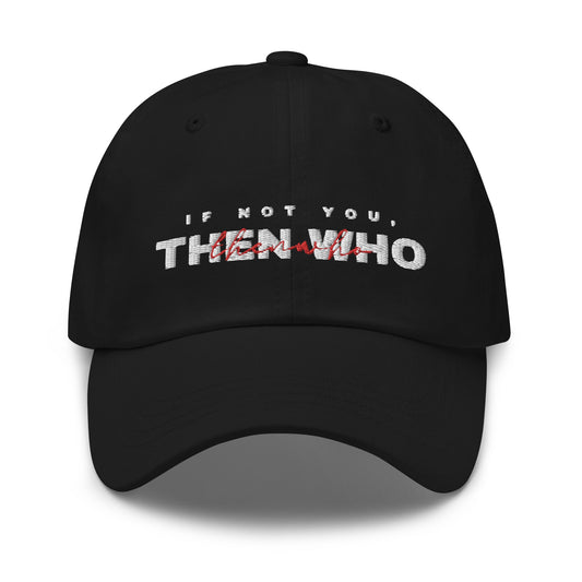The Launch - White Embroidered Dad Hat - The Then Who Brand Shop