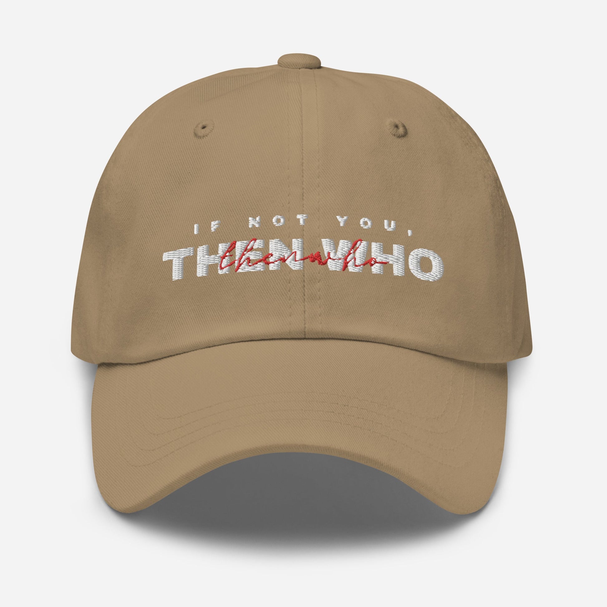 The Launch - White Embroidered Dad Hat - The Then Who Brand Shop