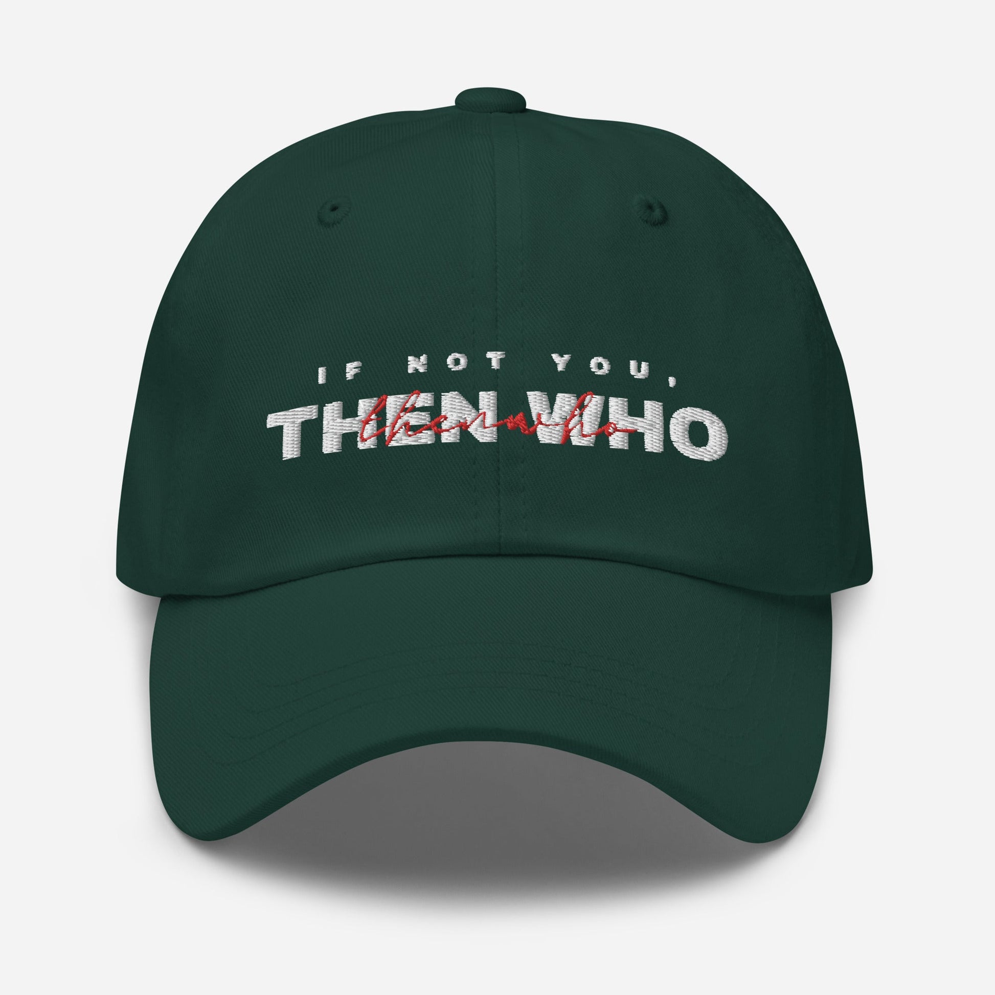 The Launch - White Embroidered Dad Hat - The Then Who Brand Shop