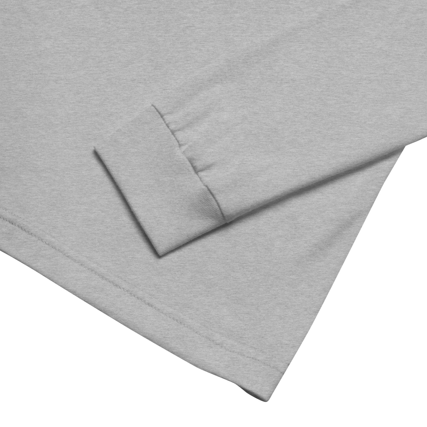 Gray fabric with a folded corner on a white background