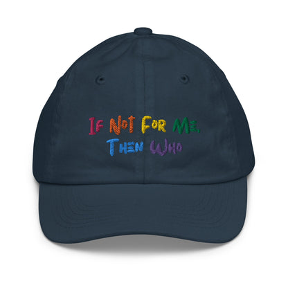 Adjustable youth baseball cap with empowering quote