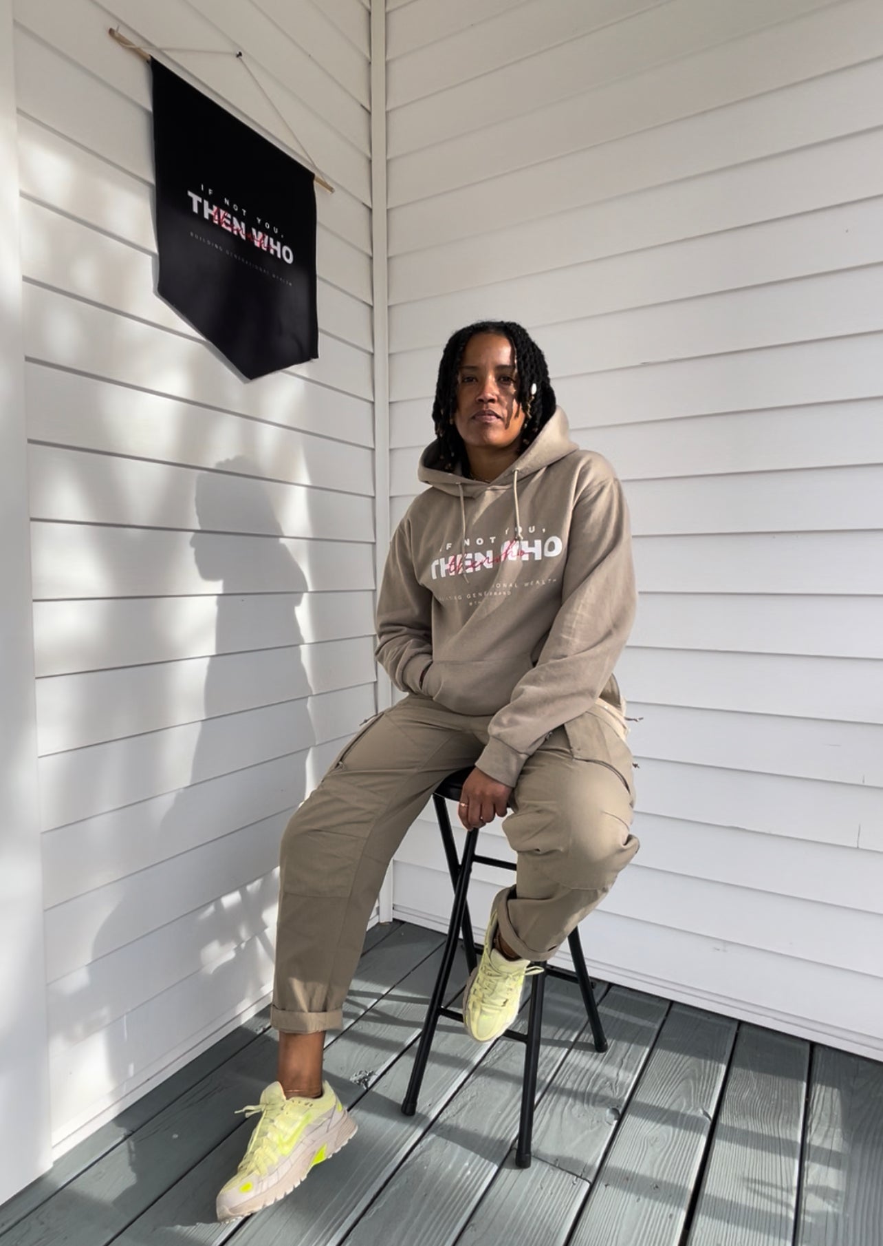 The Launch Hoodie - Khaki - The Then Who Brand Shop