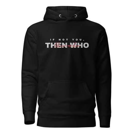 The Launch - White Embroidered Hoodie - The Then Who Brand Shop