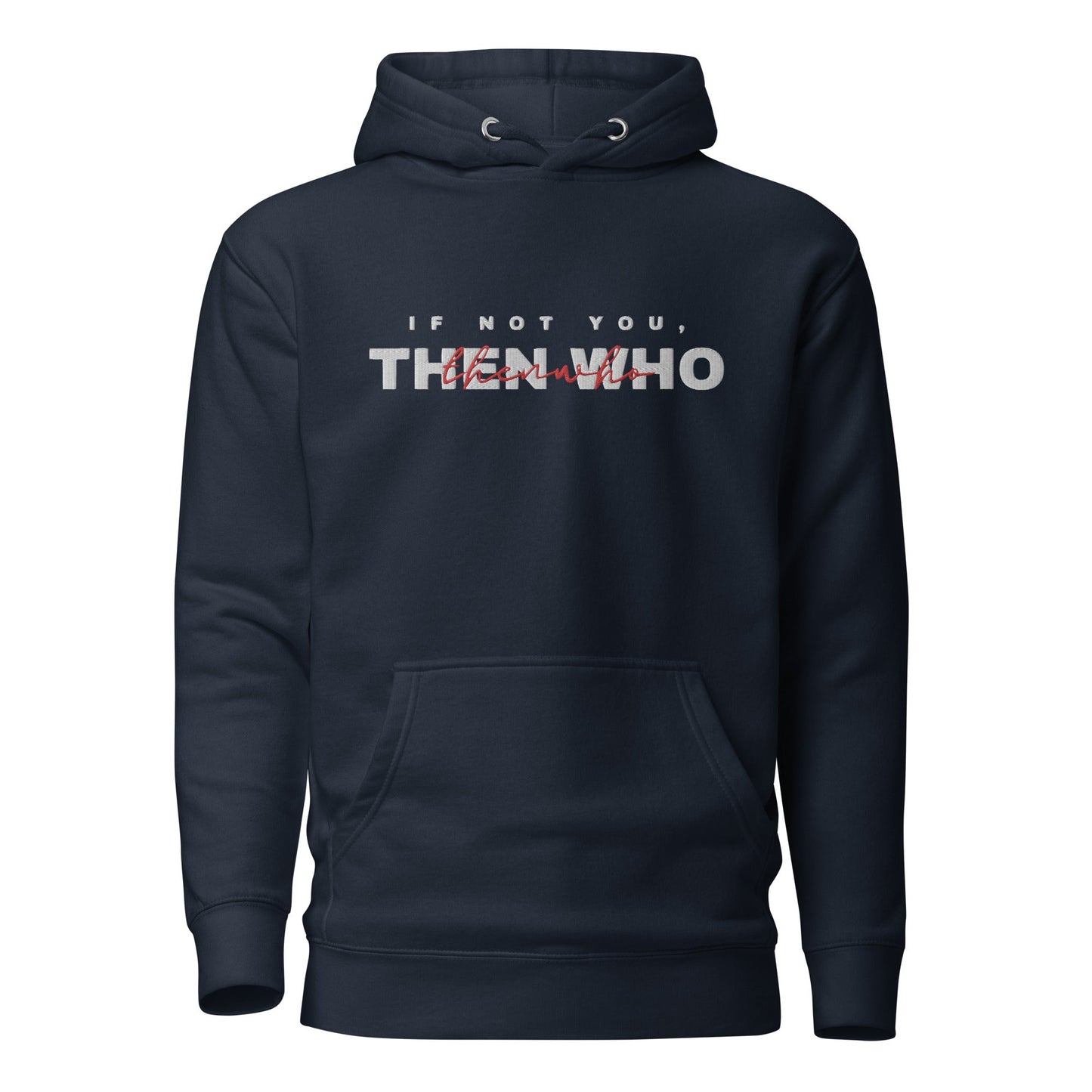 The Launch - White Embroidered Hoodie - The Then Who Brand Shop