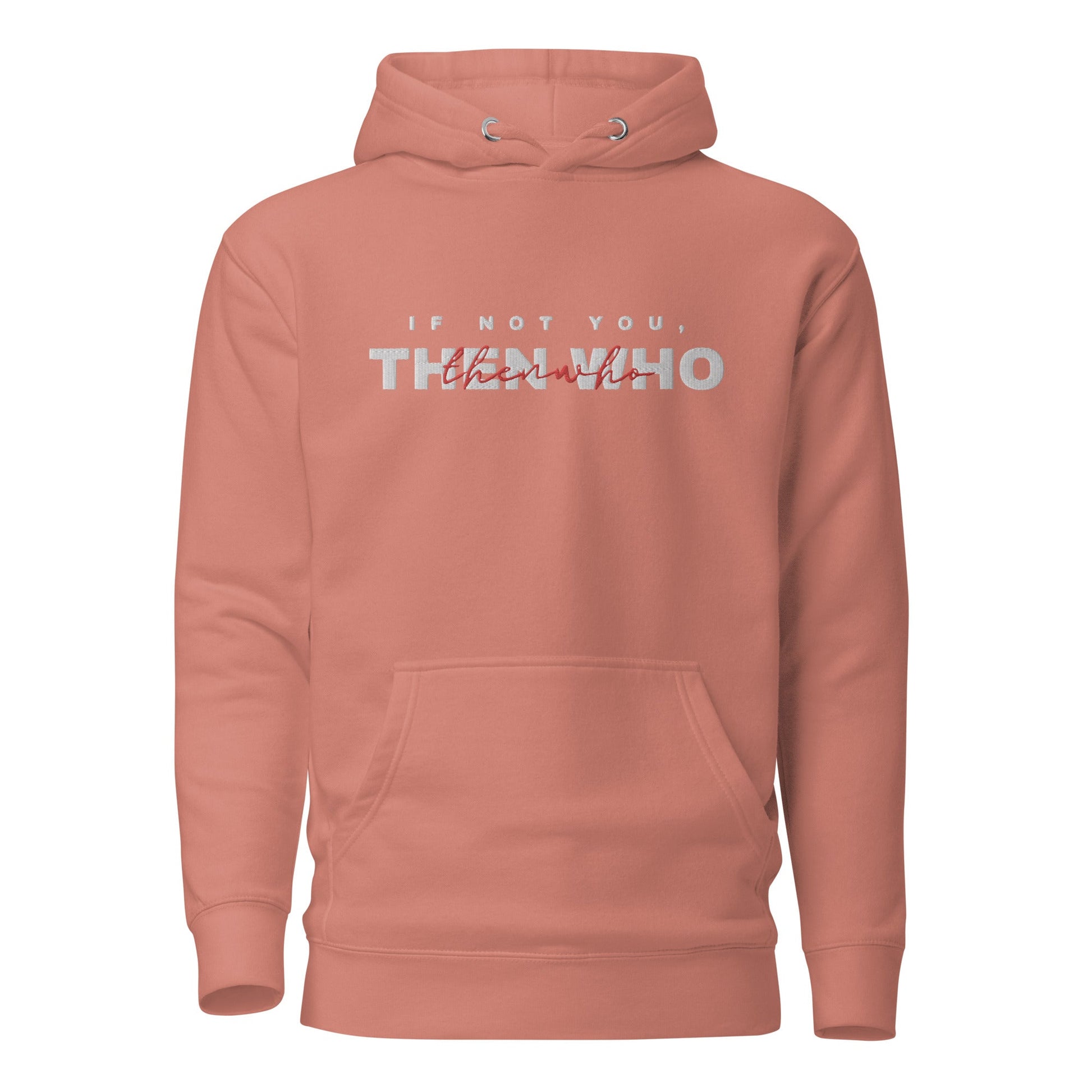 The Launch - White Embroidered Hoodie - The Then Who Brand Shop